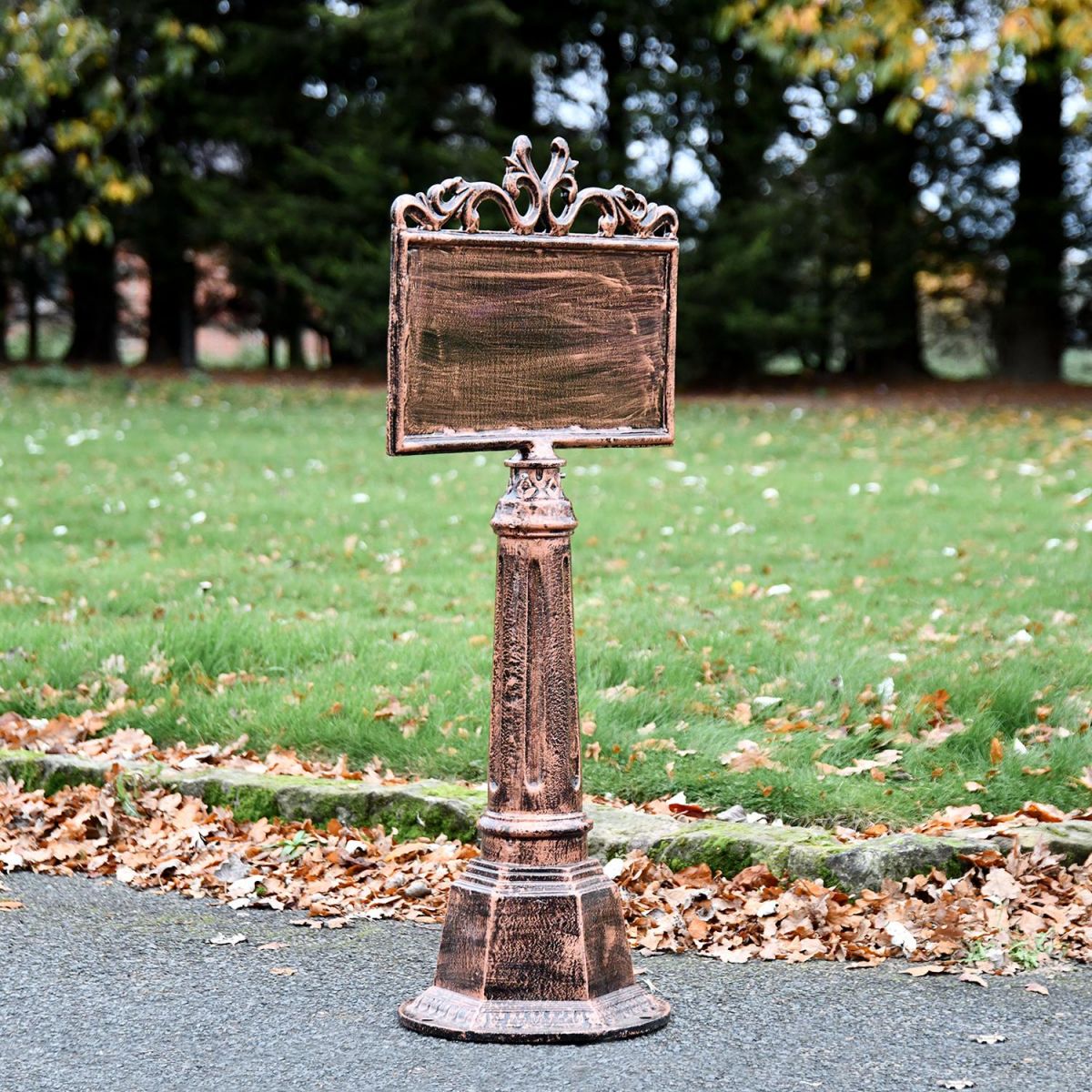 Antique Bronze Bollard and Sign in Situ Antique Bronze Bollard and Sign in Situ
