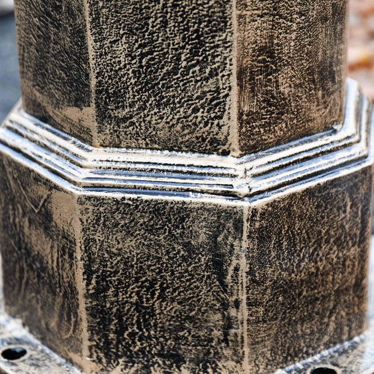 Close up of bollard column 