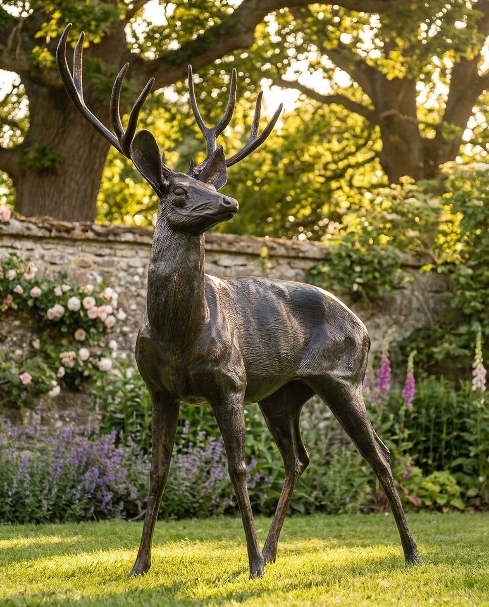 Life Size "Ryder" Deer Sculpture - Facing Left digital illustration low