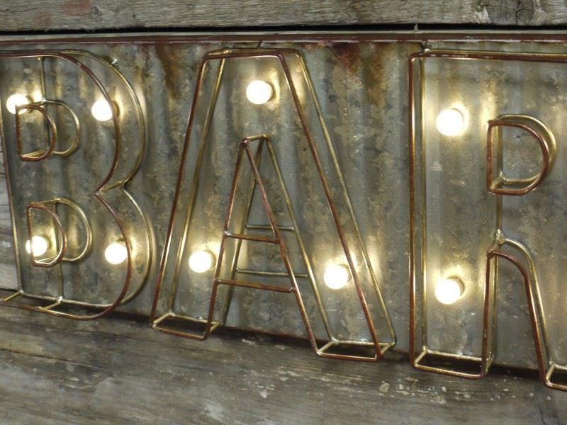 Close-up of the Light-up Bar Wall Decoration