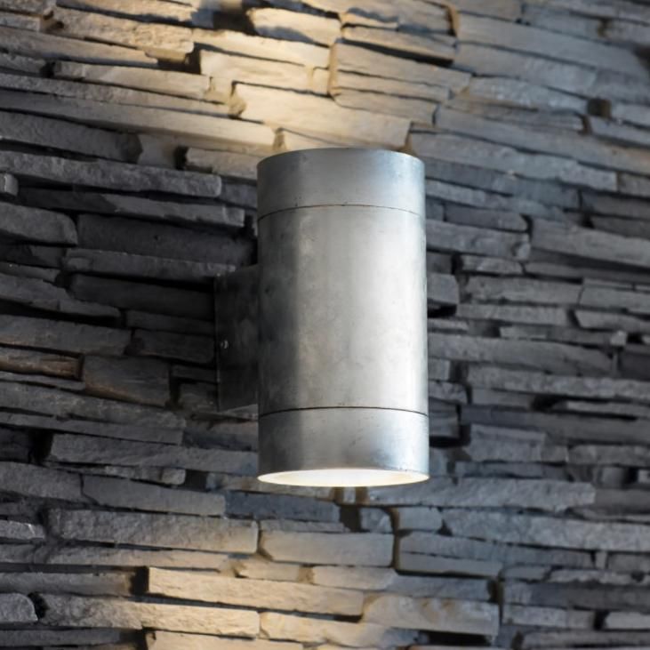Galvanised Steel Up & Down Wall Light Galvanised Steel Up & Down Wall Light