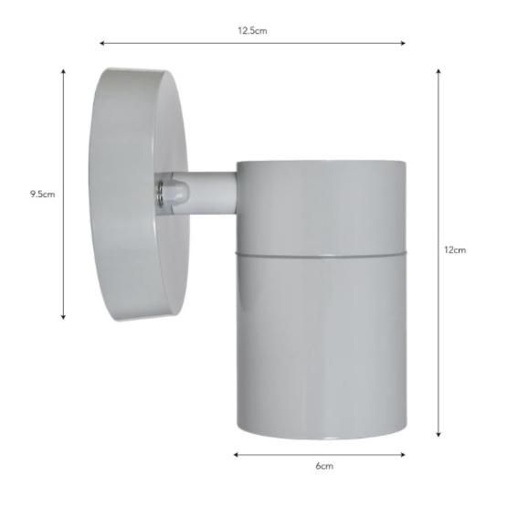 Light Grey Steel Modern Down Light Measurements