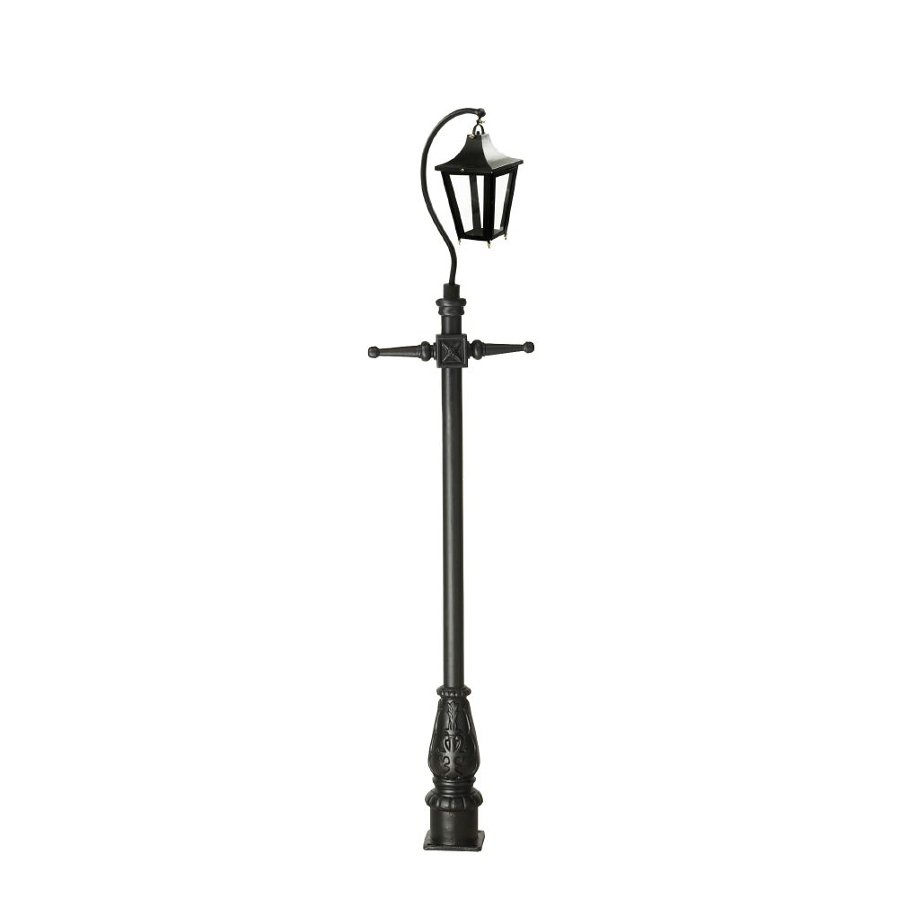 "Lincoln" Swan Neck & Lamp Post in a Black Finish