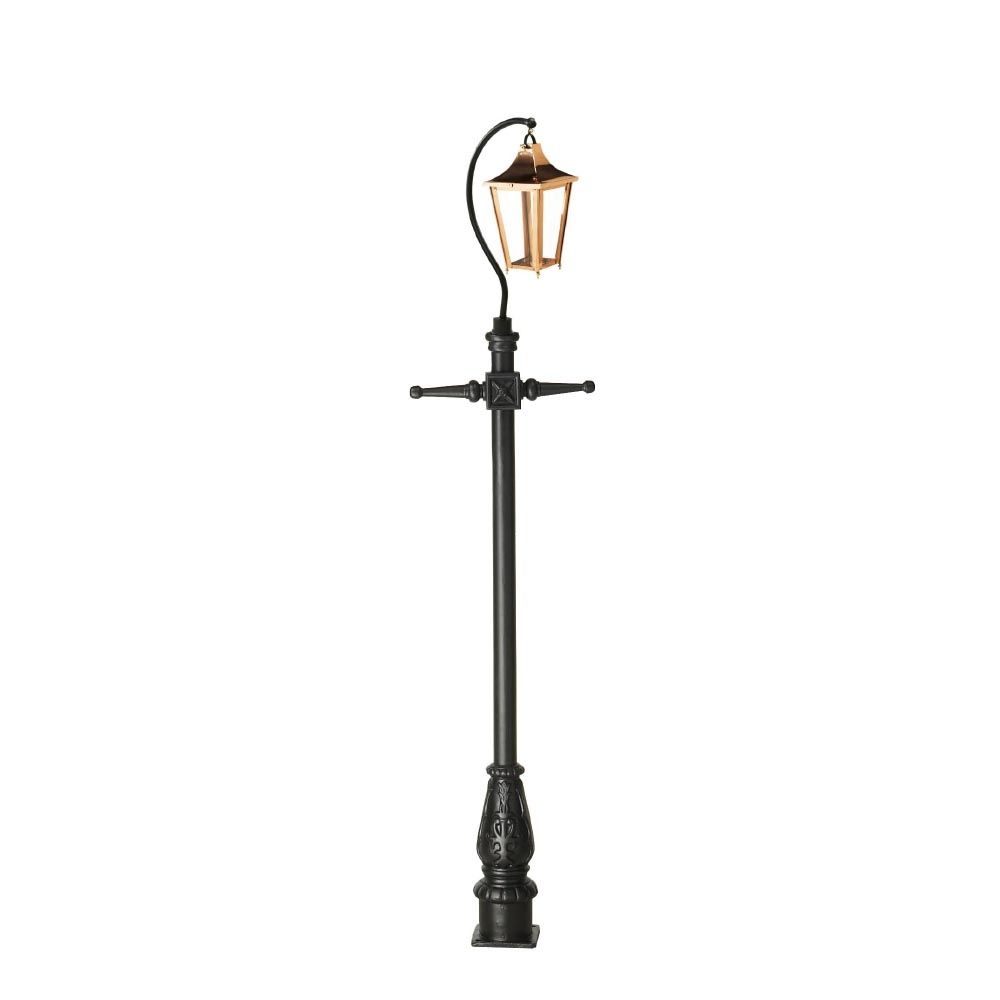 Copper Lincoln Swan Neck & Lamp Post - 2.46m