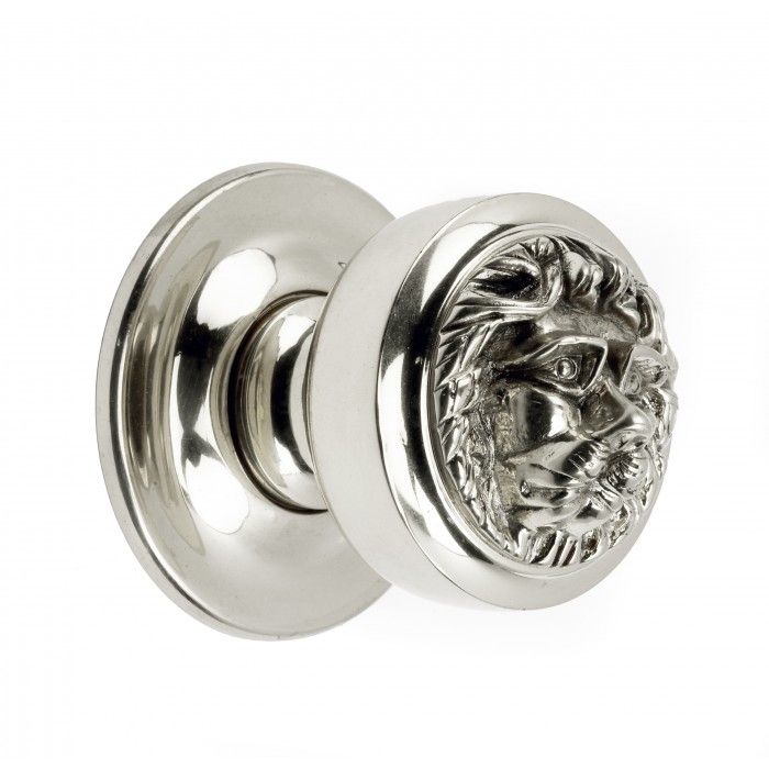 Lions Head Bright Chrome Centre Door Knob Lions Head Bright Chrome Centre Door Knob