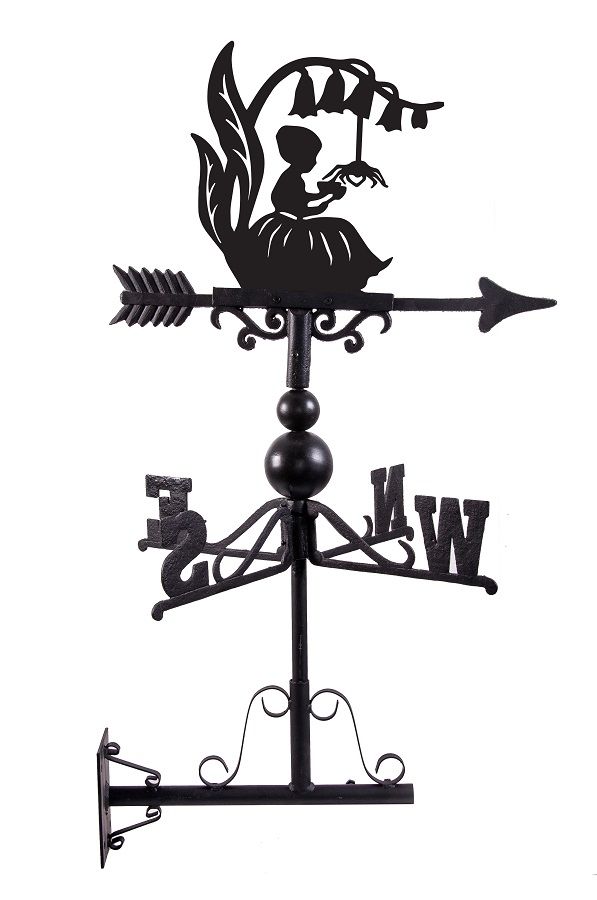 Little Miss Muffet Black Weathervane 