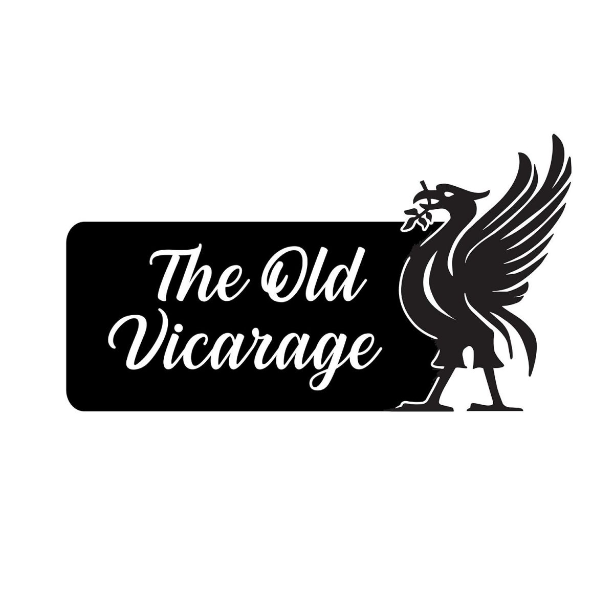 Liver Bird Iron House Name Sign Finished in Black