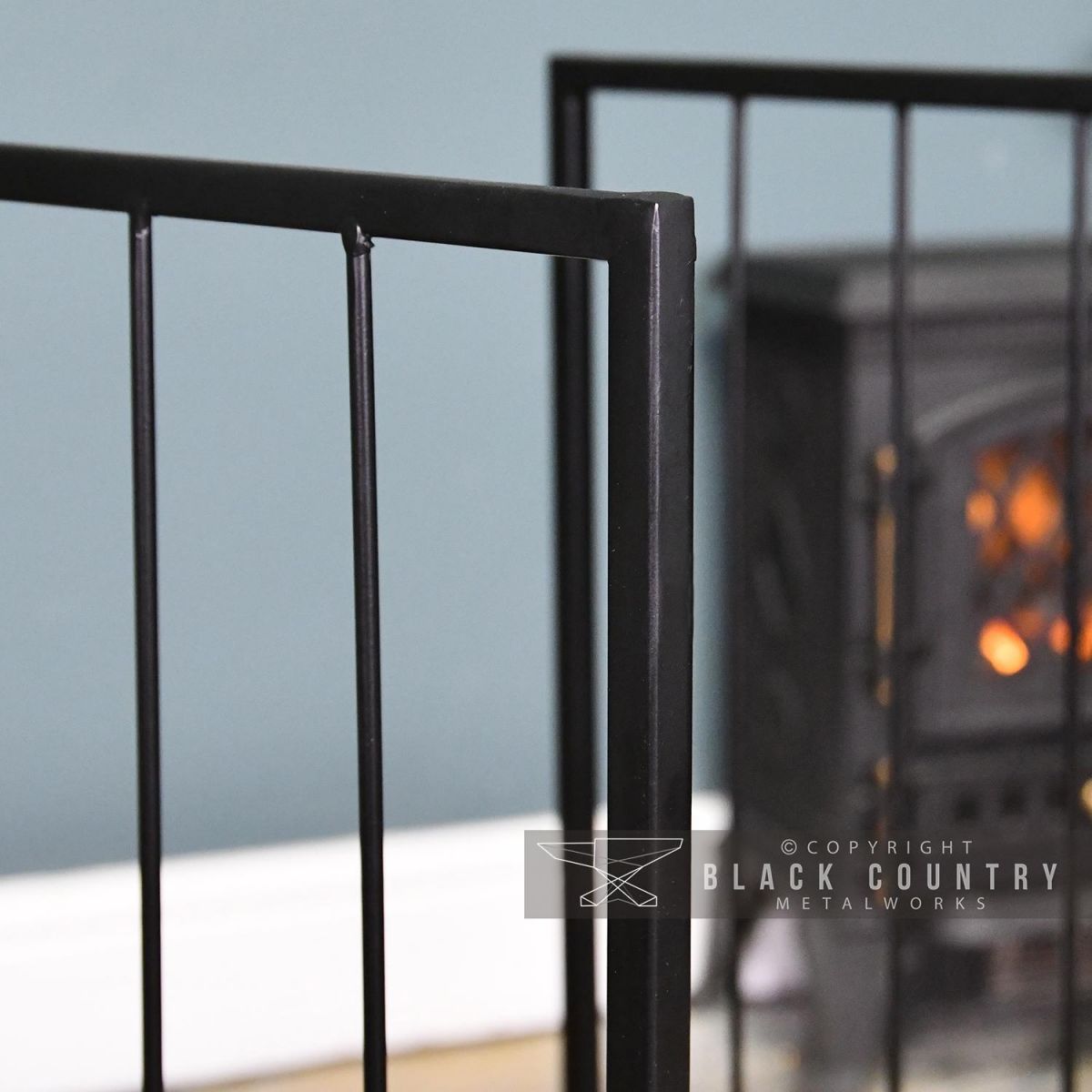 Close-up of the Black Finish on the Log Holder