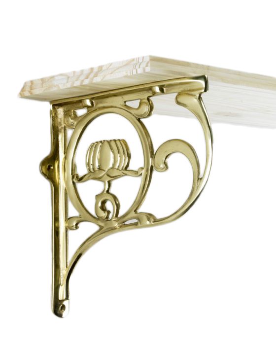 Polished brass lotus flower wall bracket