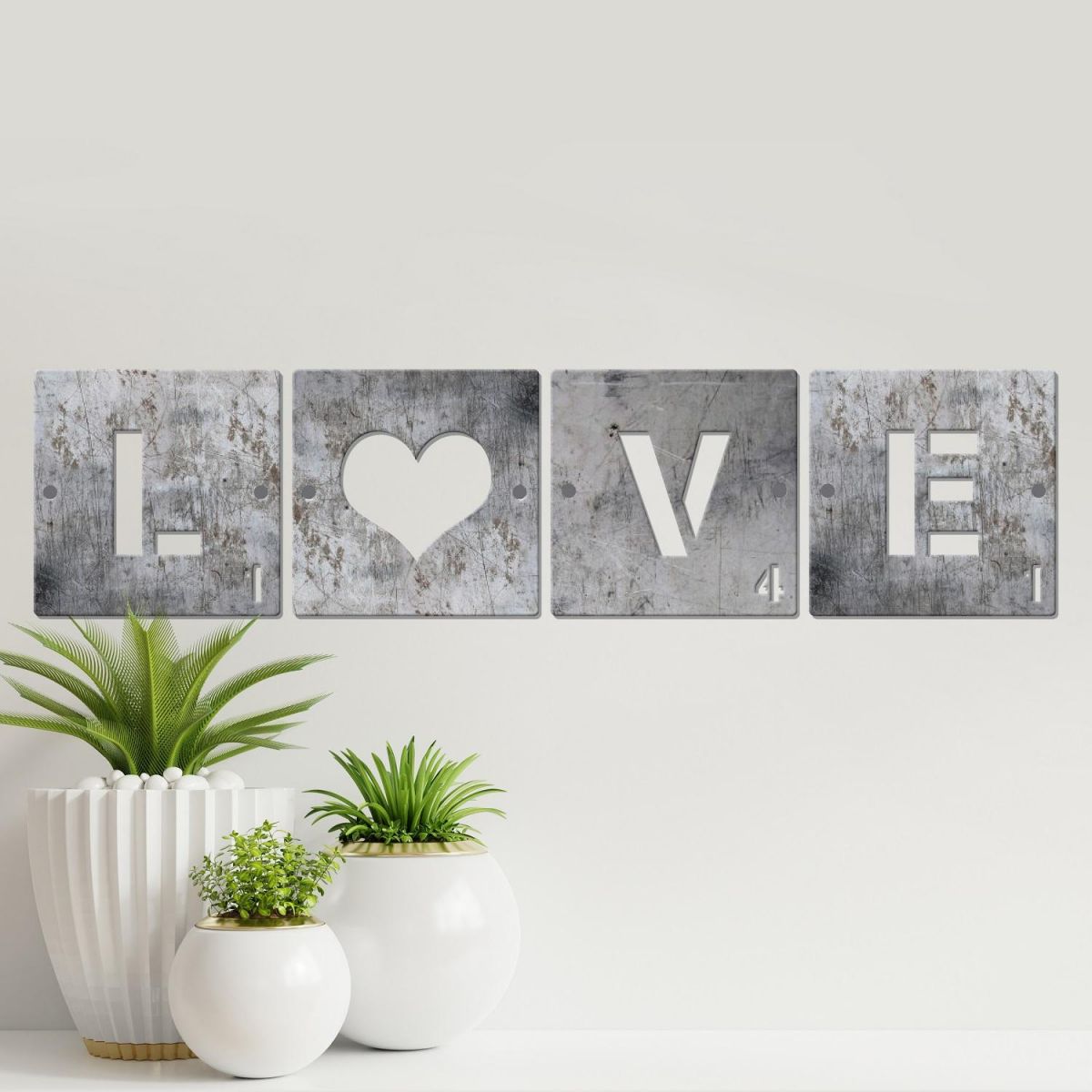 Scrabble Square "LOVE" letters 
