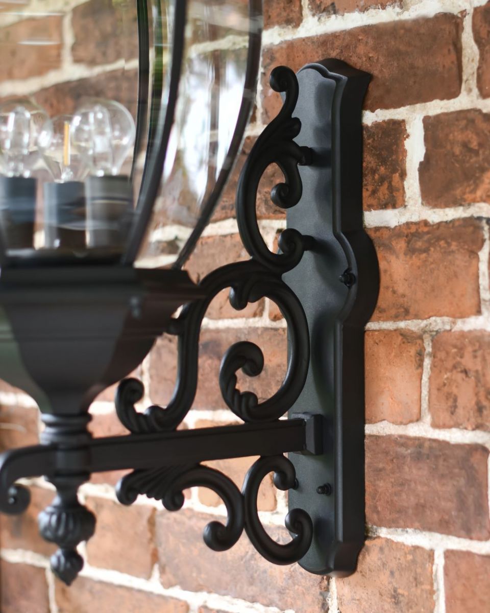 Large Ornamental Victorian Bottom Fix Wall Light Back Plate Close Up