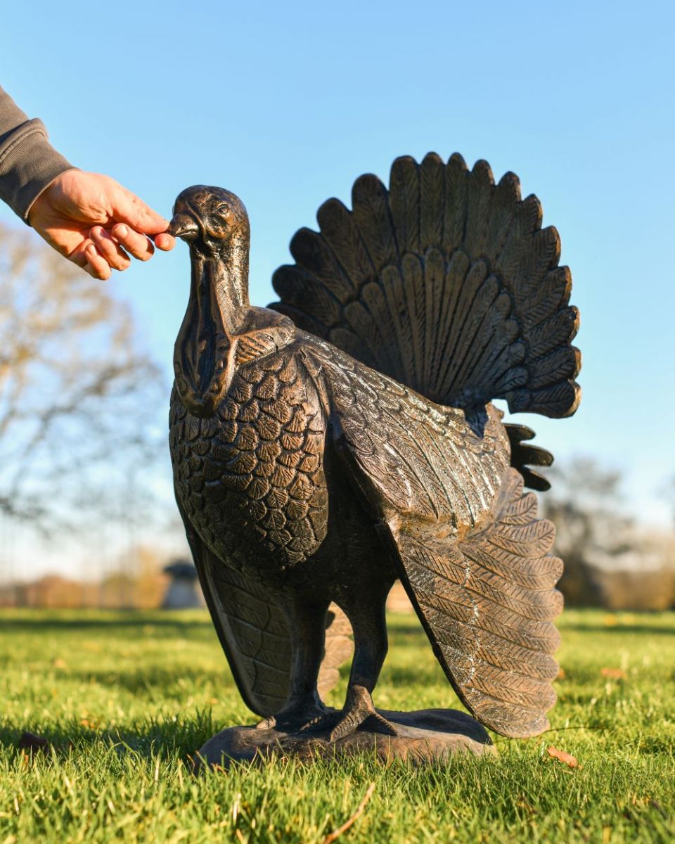 Scale image of Bronze "Lurkey" Turkey Flower Planter
