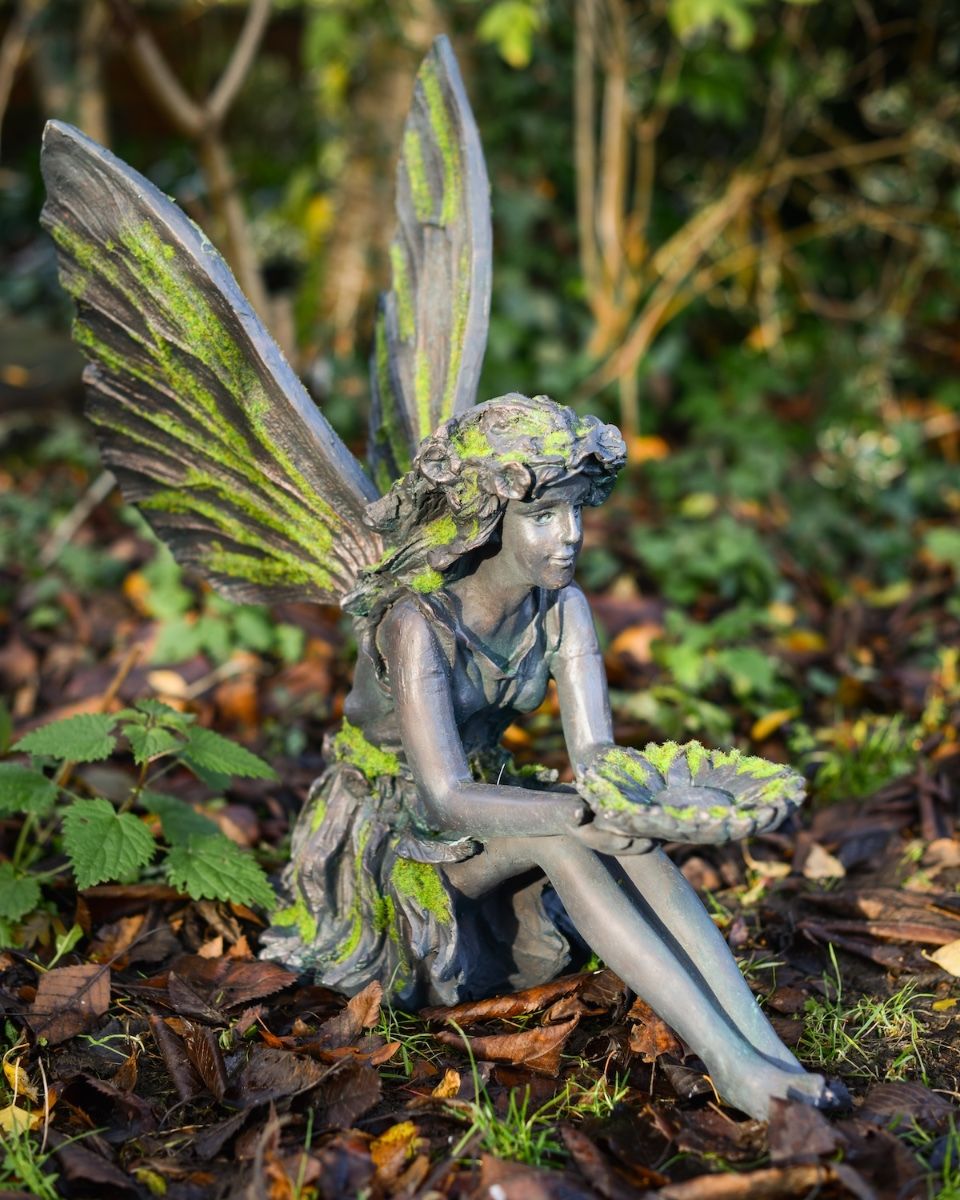 Lyra the generous resin fairy garden sculpture main image