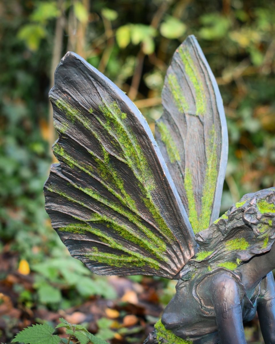 Lyra the generous resin fairy garden sculpture wings