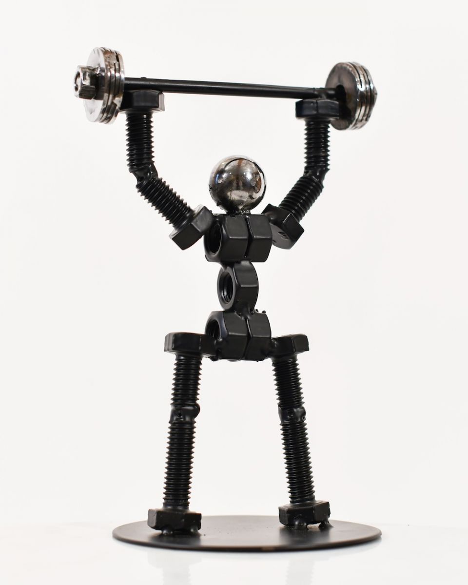 Recycled Metal Bodybuilding Sculpture Recycled Metal Bodybuilding Sculpture