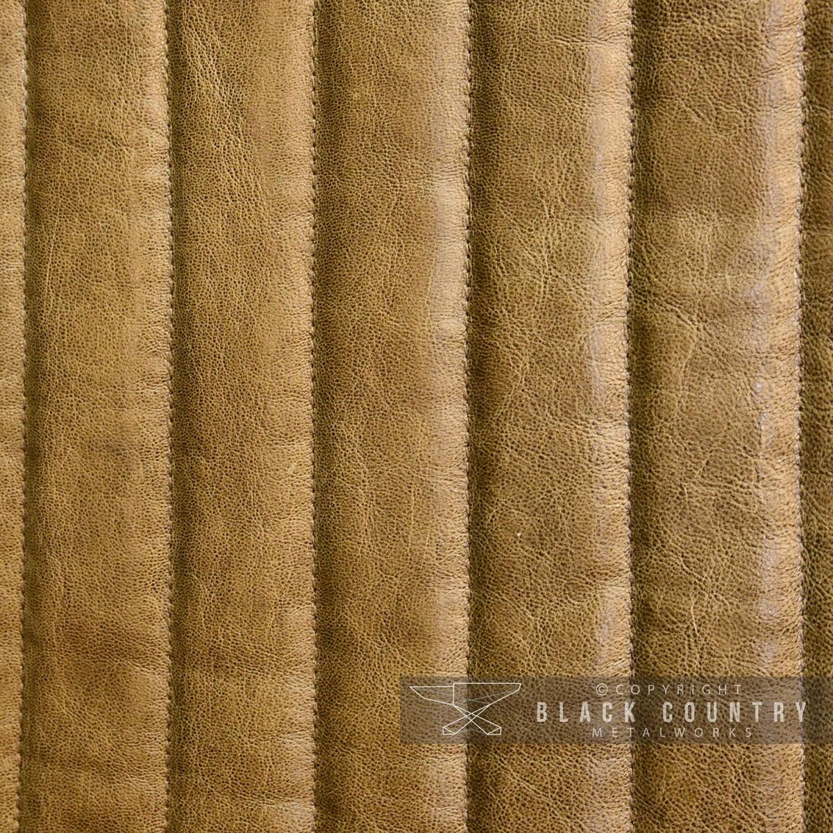 Close-up of the Olive Goat Leather