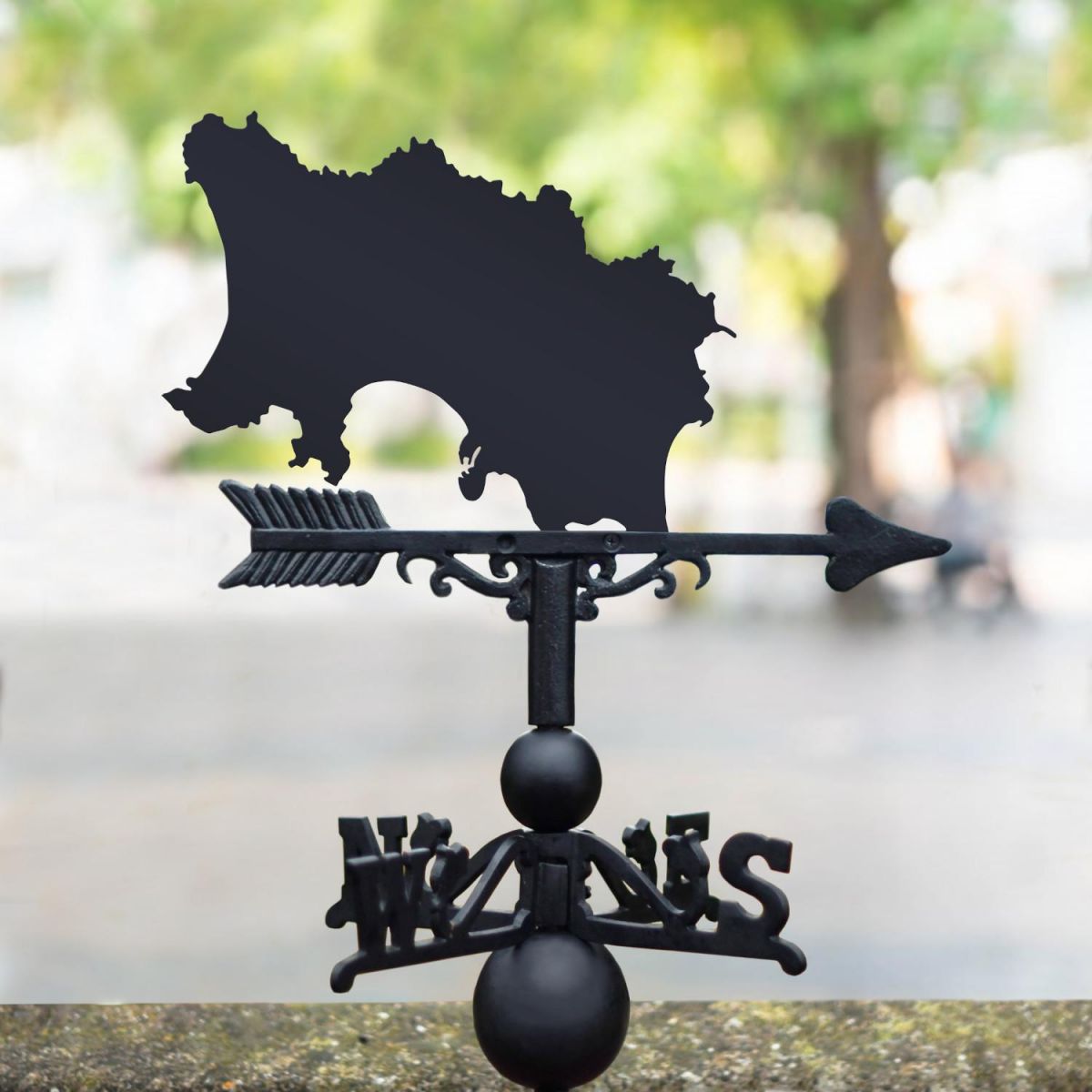 Map of Jersey Weathervane in Situ