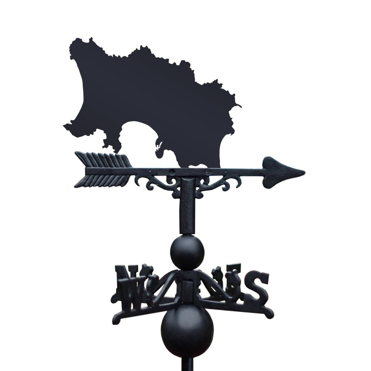 Close-Up of Jersey Map Topper for Weathervane