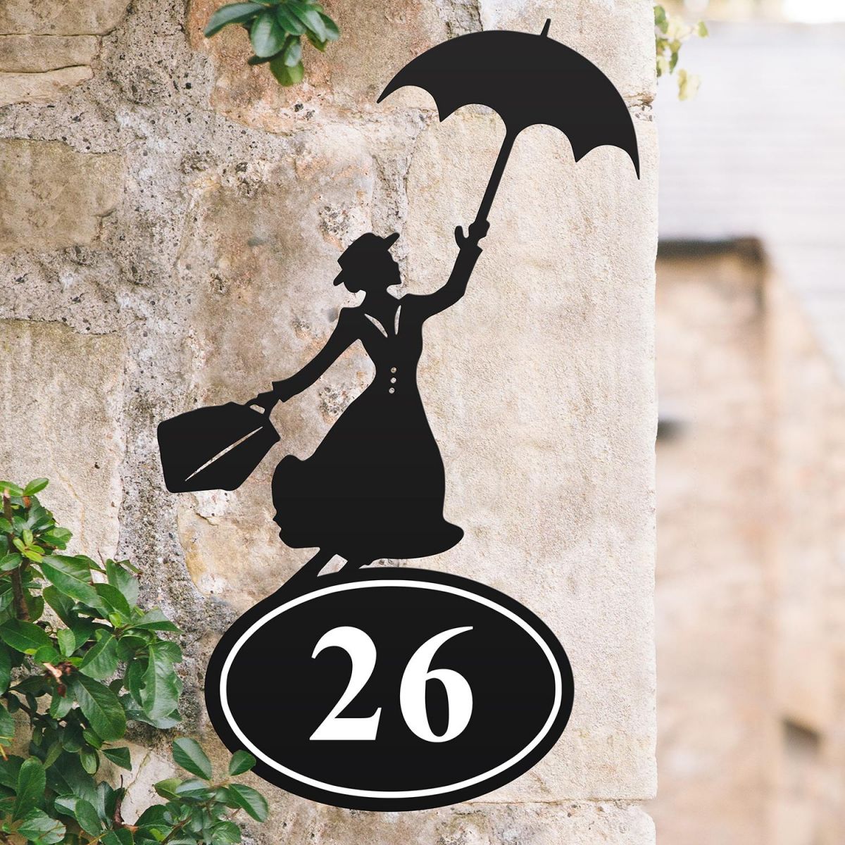 Mary Poppins House Number Sign Created Out of Iron