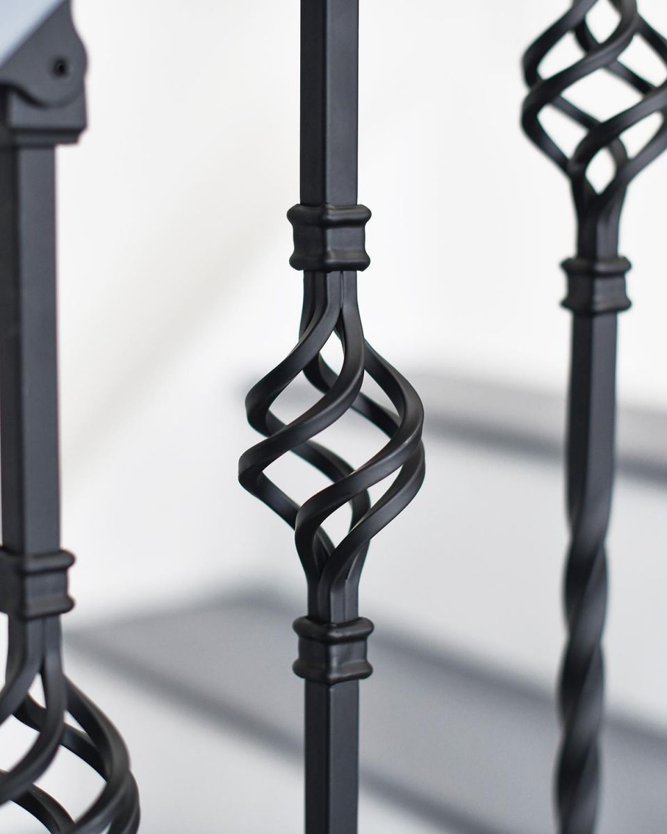 Close-up of the Baskets on the Stair Spindles