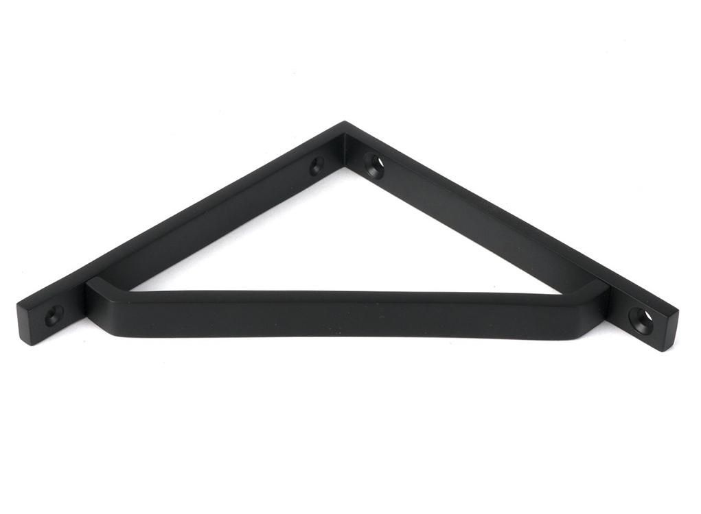 Close-Up of Matte Black "Emmanuel" Modern Shelf Bracket - 150mm x 150mm