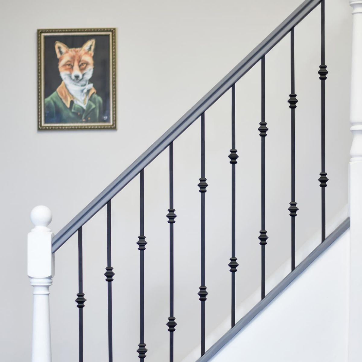 Matte Black "Enfield" Double Knuckle Stair Spindle - Spindle ONLY - No Brackets