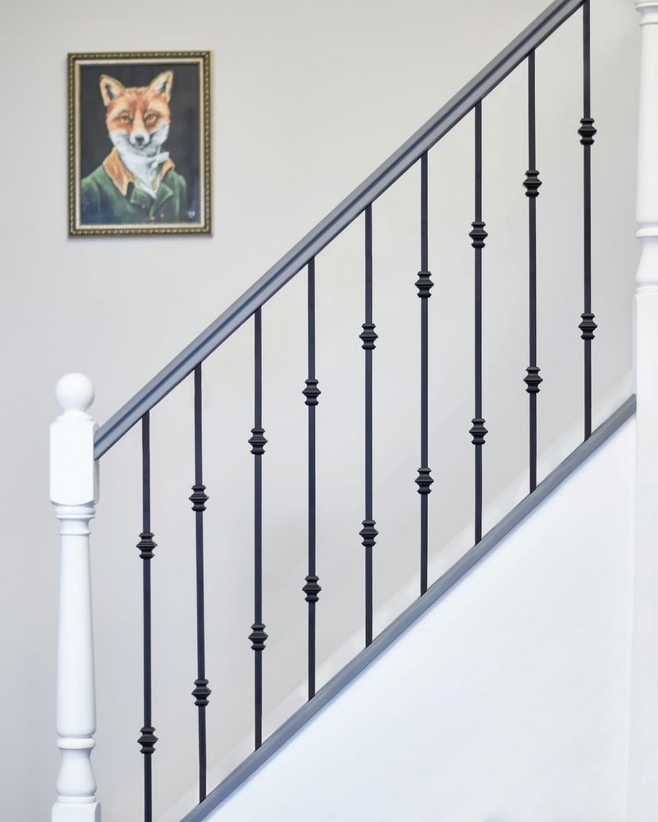 Matte Black "Enfield" Double Knuckle Stair Spindle - Spindle ONLY - No Brackets in Situ