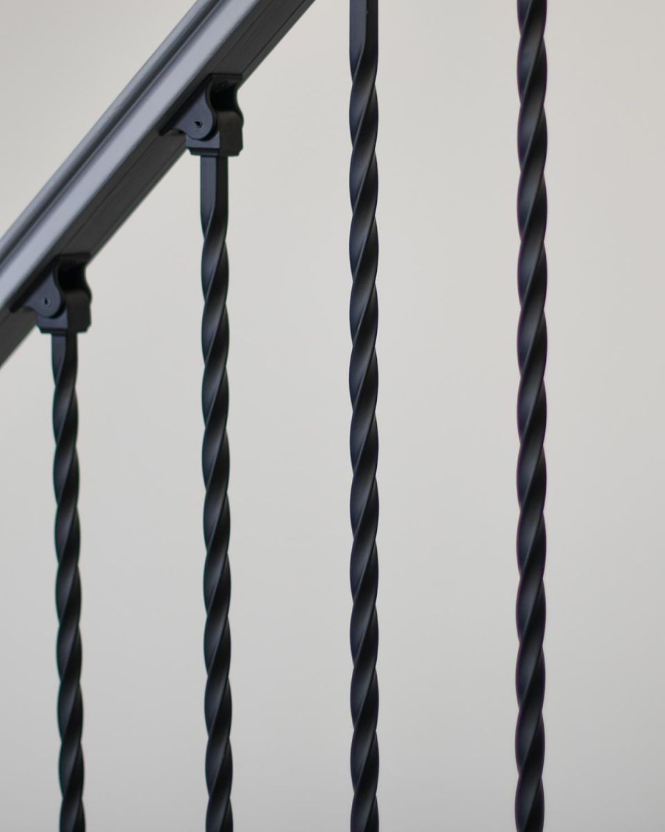 Rope Twist Design on the Stair Spindles