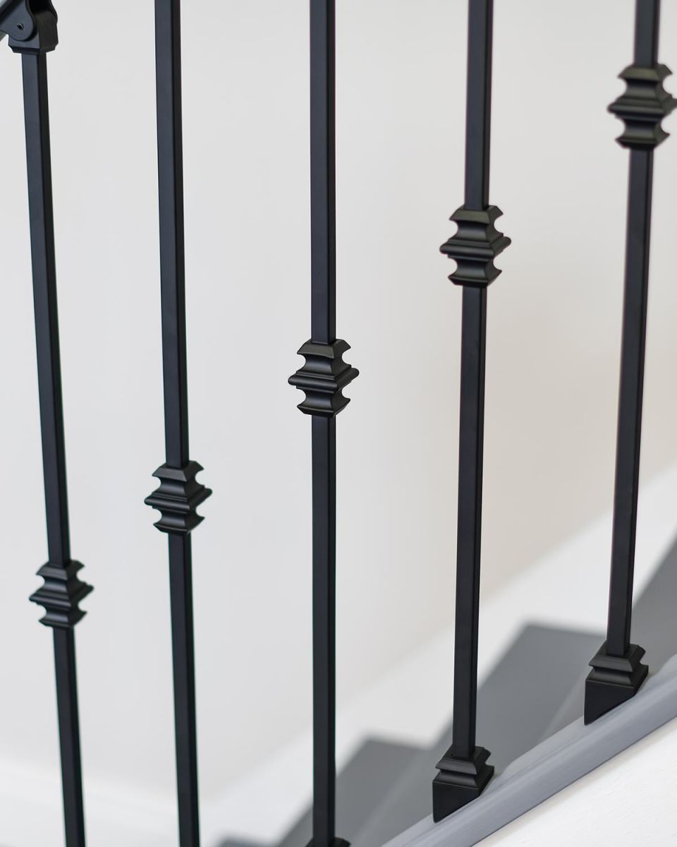 Traditional Single Knuckle Design on the Stair Spindles