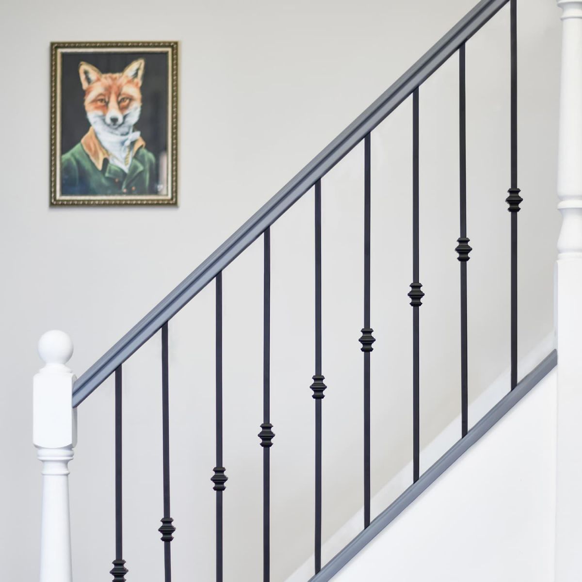 Matte Black "Enfield" Single Knuckle Stair Spindle - Spindle ONLY - No Brackets Matte Black "Enfield" Single Knuckle Stair Spindle - Spindle ONLY - No Brackets