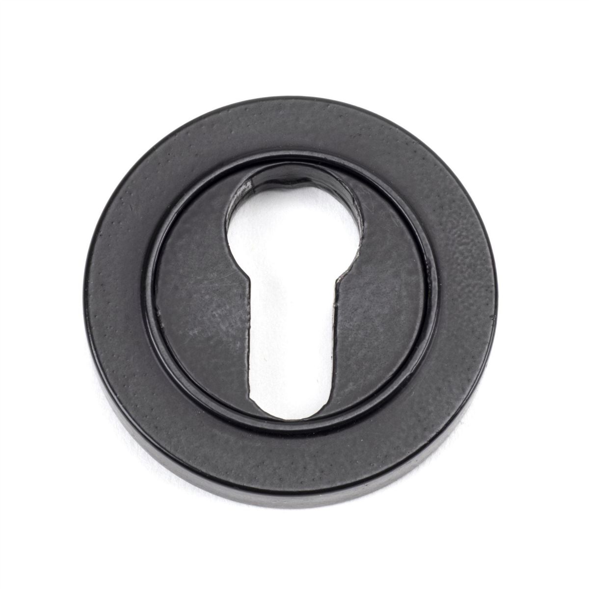 Matte Black Simple Circular Euro Escutcheon Matte Black Simple Circular Euro Escutcheon
