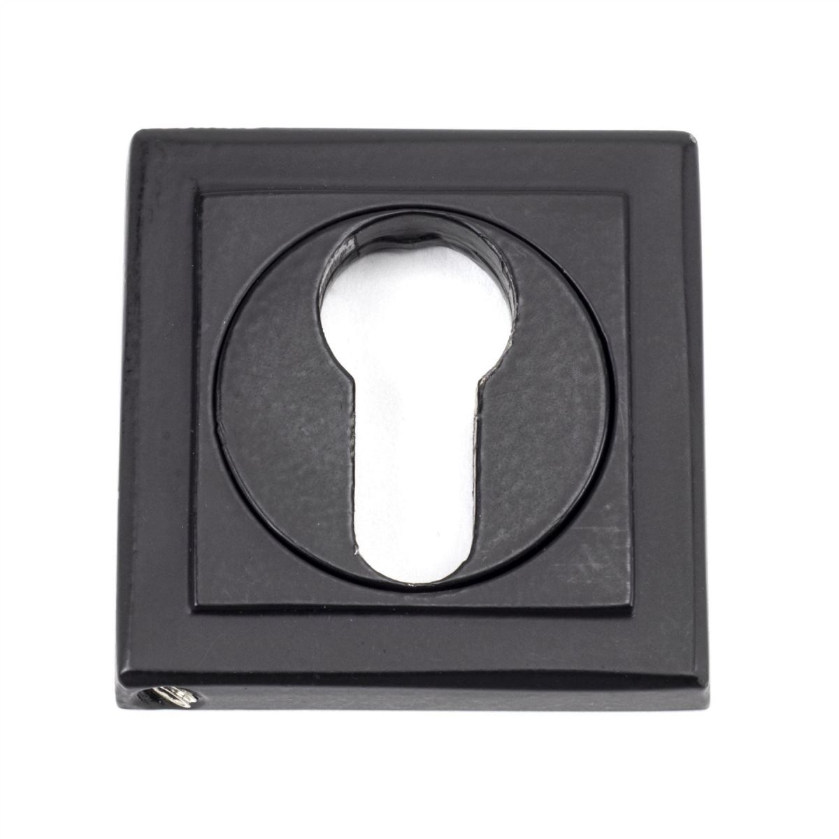 Matte Black Simple Square Euro Escutcheon