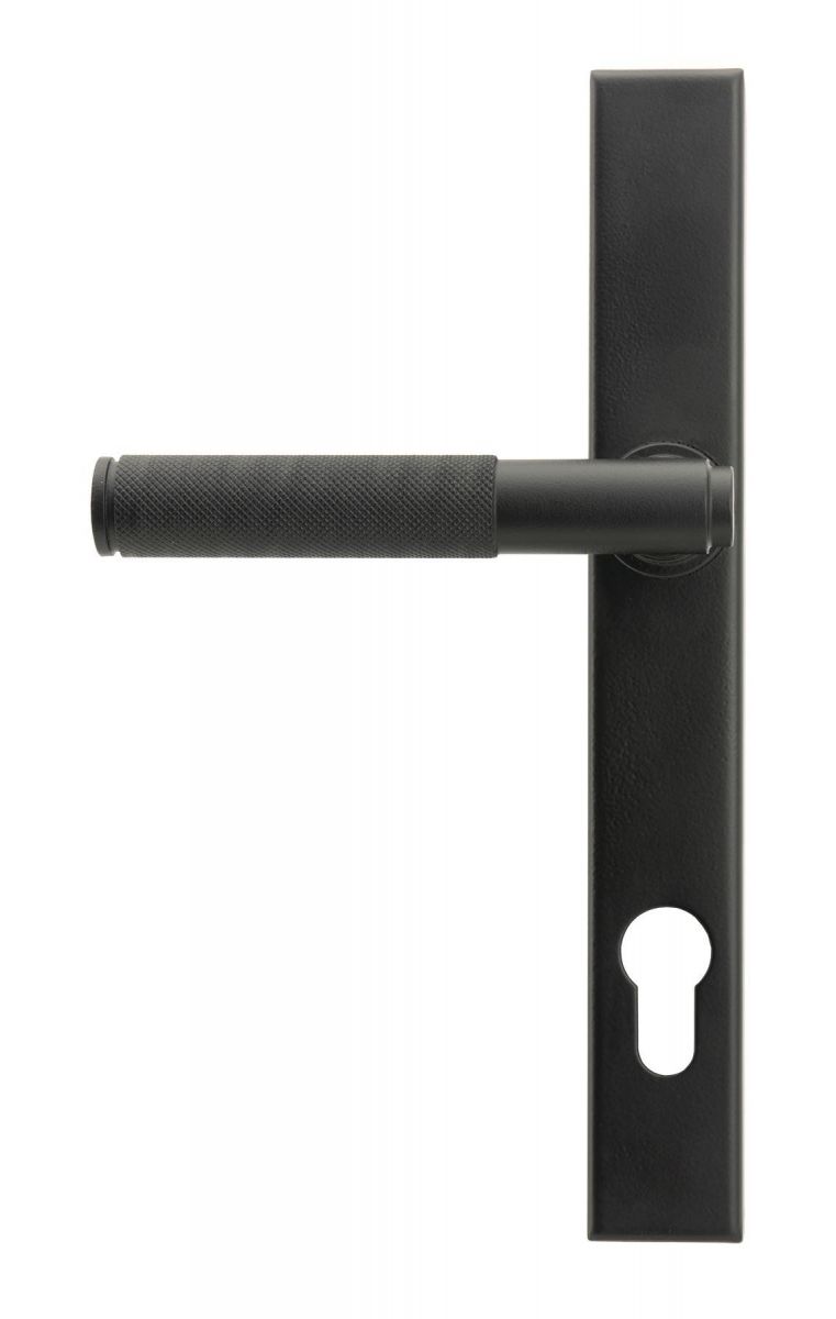 Matte Black Slimline Lever Espag Door Handle Front