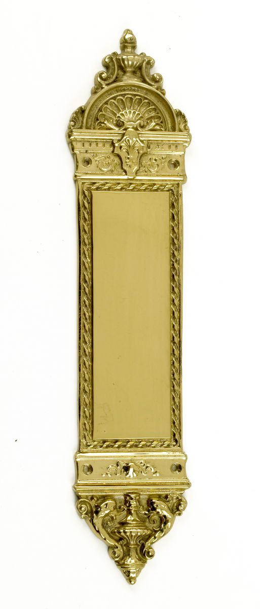"Valentia Place" Brass Ornate Finger Plate and Door Plate "Valentia Place" Brass Ornate Finger Plate and Door Plate