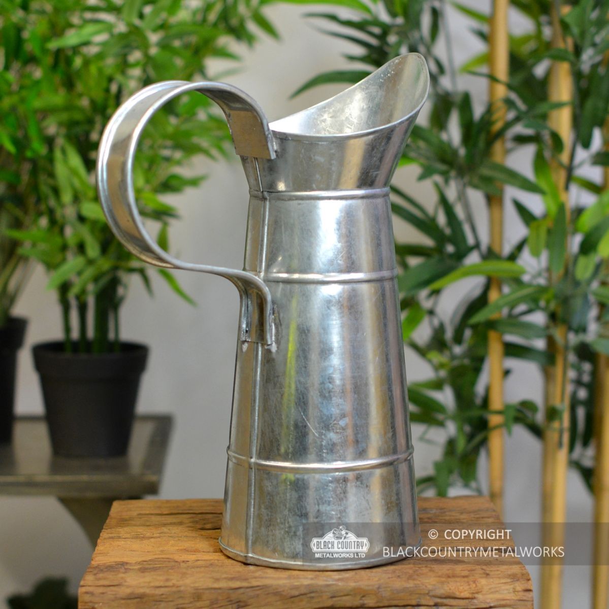 Traditional Narrowboat Style Jug Created from Galvanised Steel