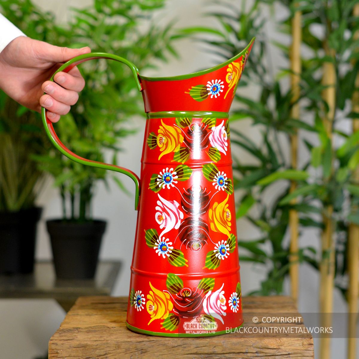 Red Traditional Hand Painted Narrowboat Style Jug to Scale Red Traditional Hand Painted Narrowboat Style Jug to Scale