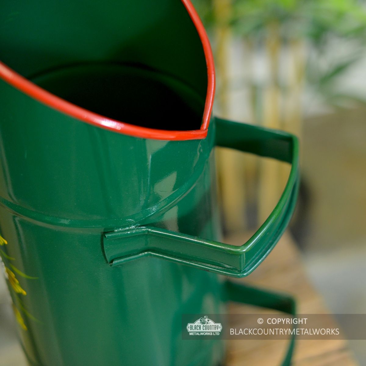 Close-up of the Handles on the Coal Hod