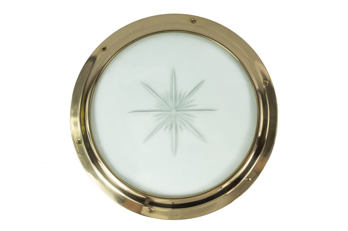 Solid Brass Porthole Kit with Star glass