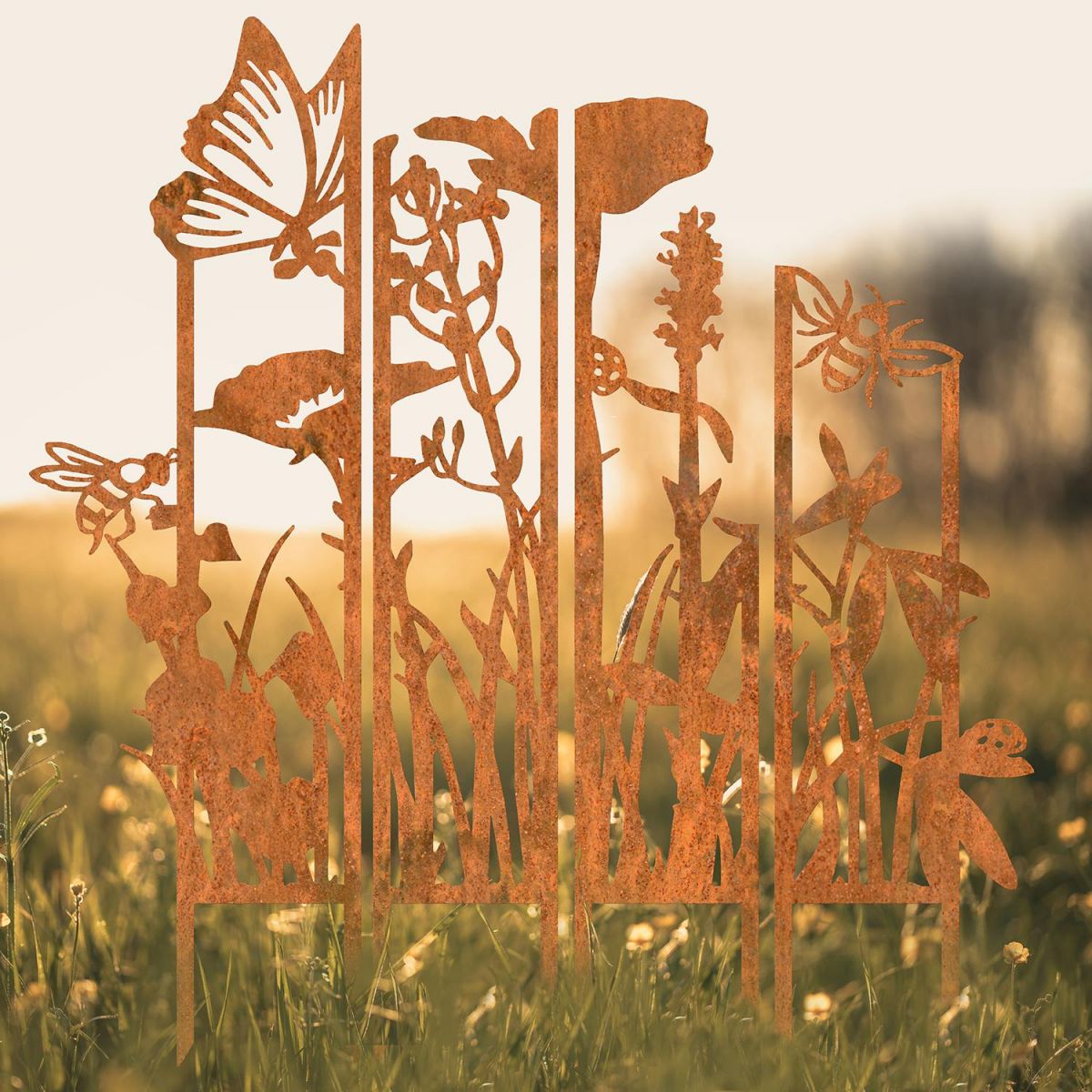 Meadow Iron Panel Silhouette in Use Outdoors Meadow Iron Panel Silhouette in Use Outdoors