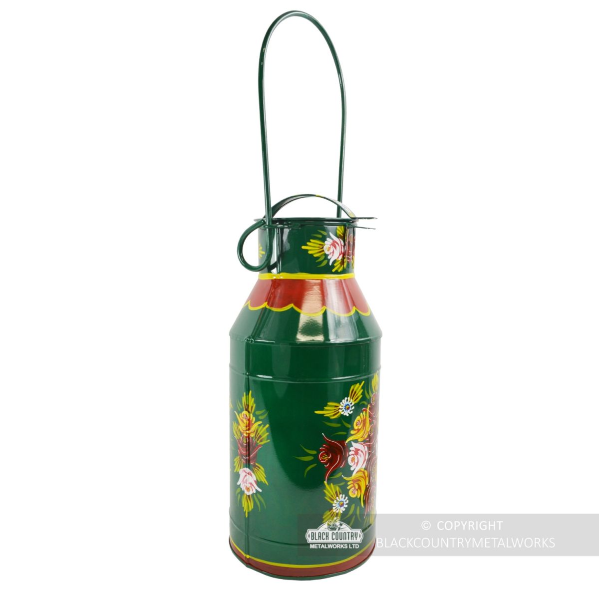 Large Green Narrowboat Milk Churn with Top Handle