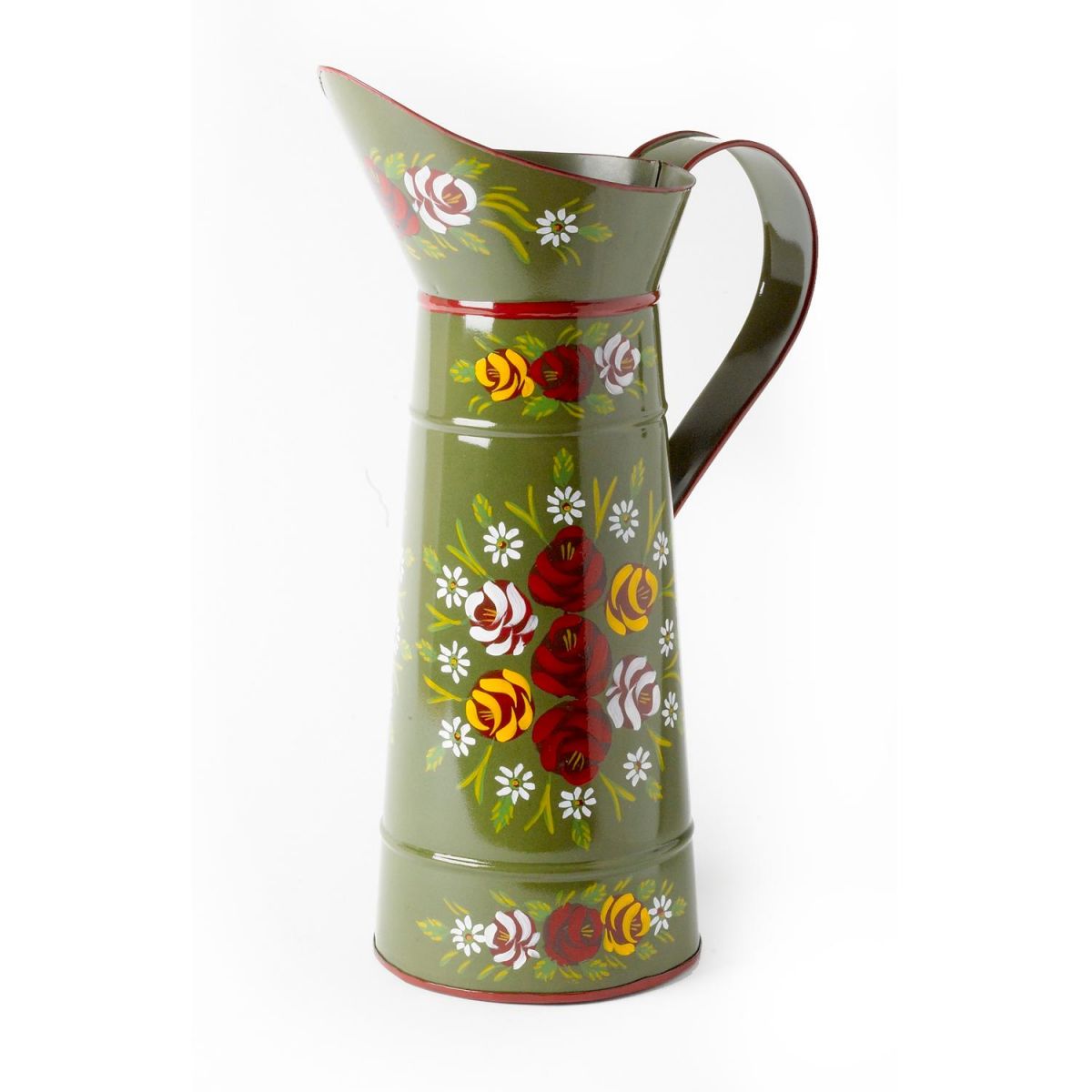 Medium Green Traditional Hand Painted Narrowboat Style Jug - 35cm Medium Green Traditional Hand Painted Narrowboat Style Jug - 35cm