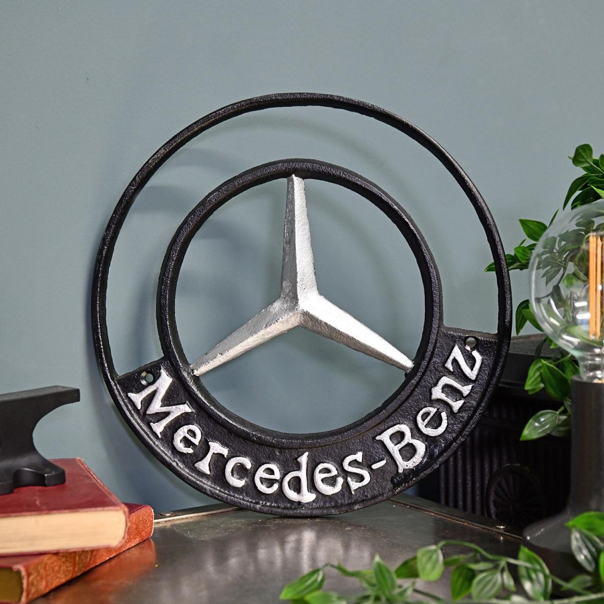 "Mercedes" Automobilia Reproduction Sign in Situ