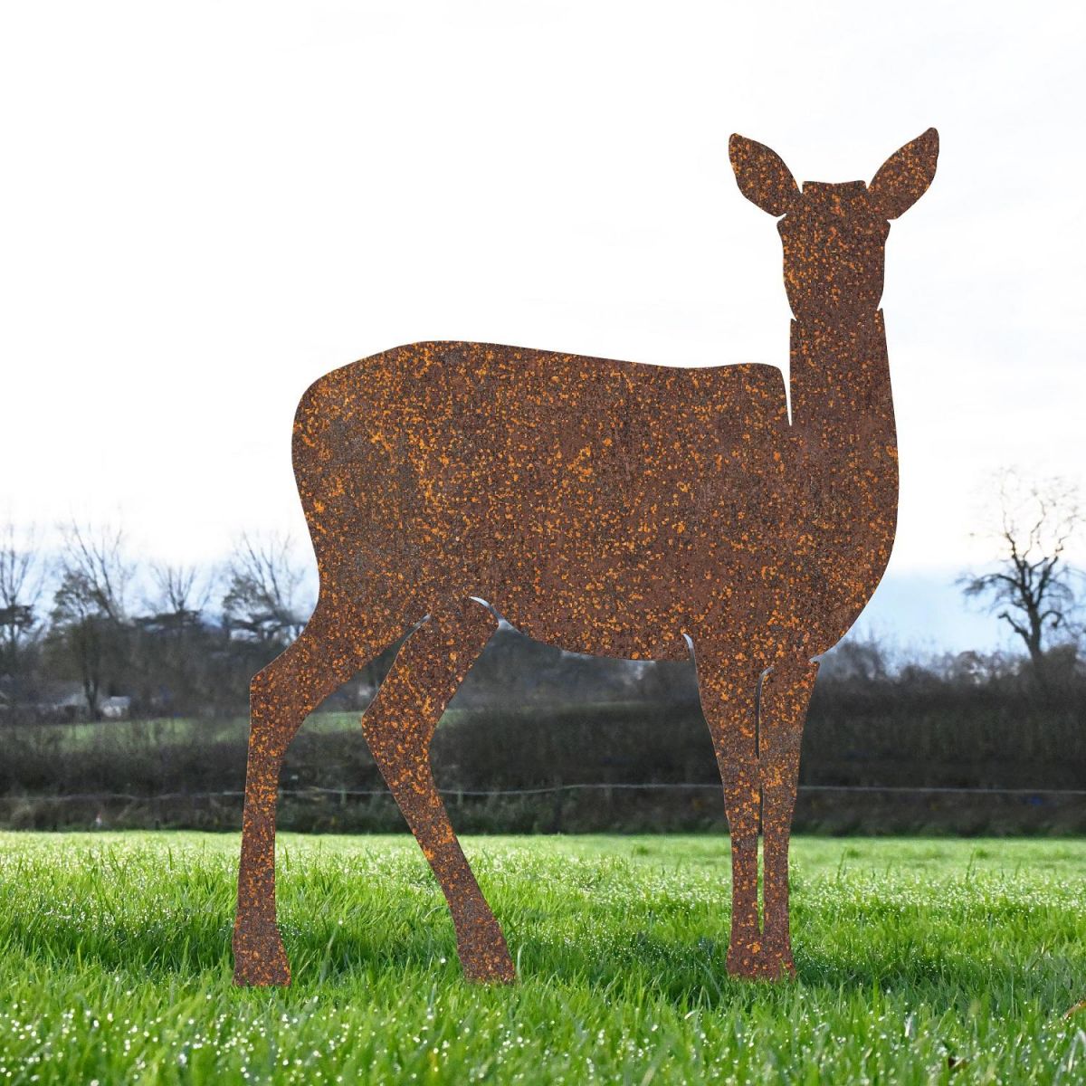 Rustic Large Doe Silhouette  Rustic Large Doe Silhouette