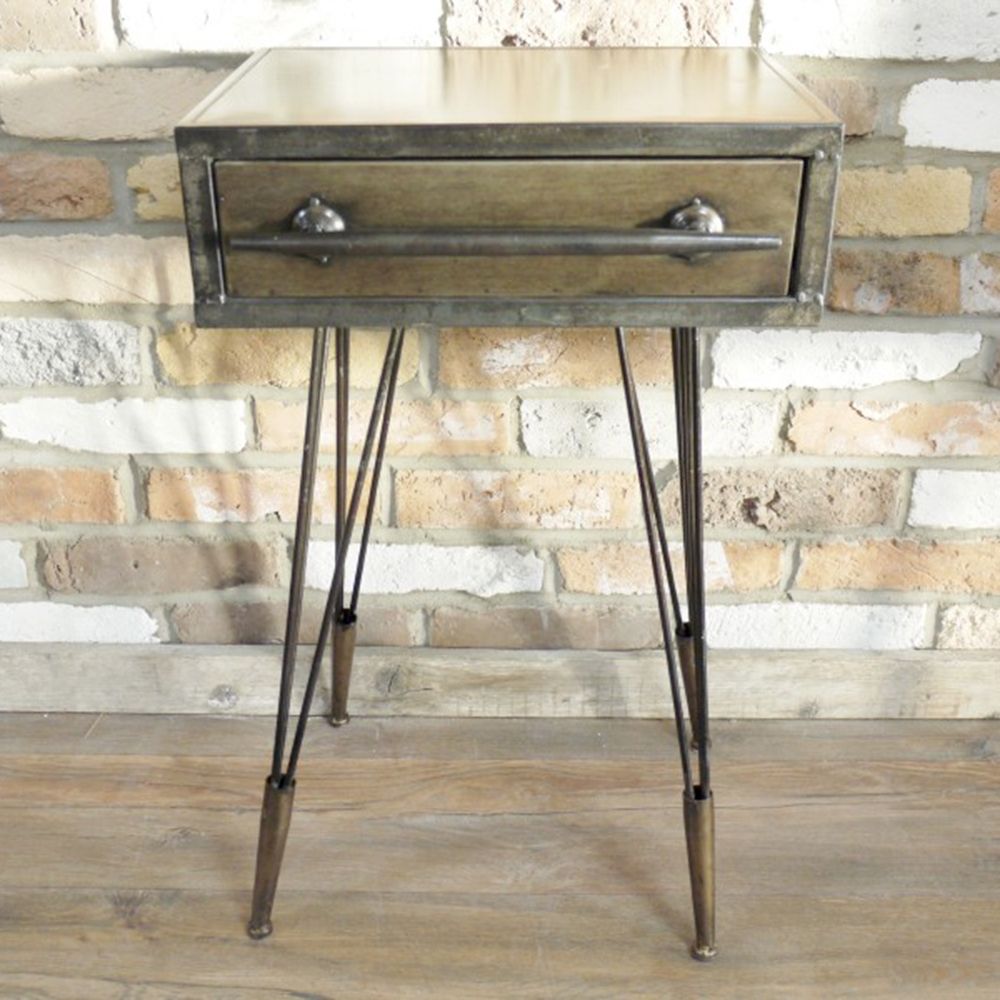 Metal Industrial Bedside Cabinet