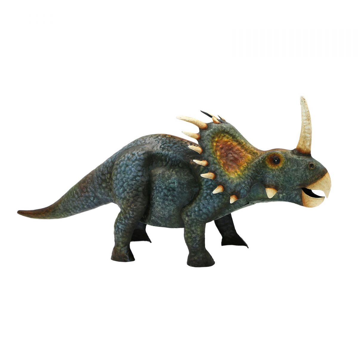 Styracosaurus Ornament Created From Metal  Styracosaurus Ornament Created From Metal