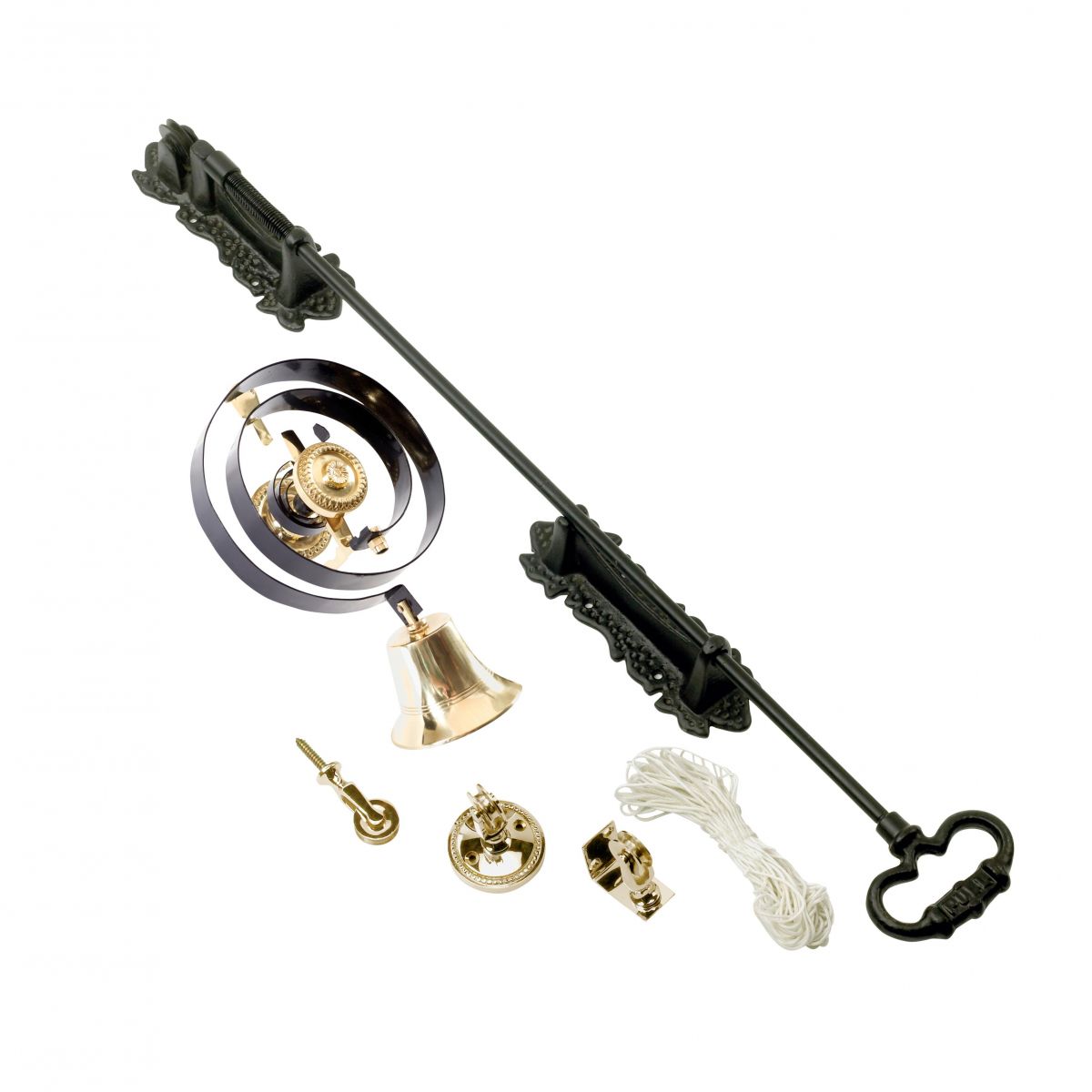 Polished Brass Traditional Butler Bell Full Kit