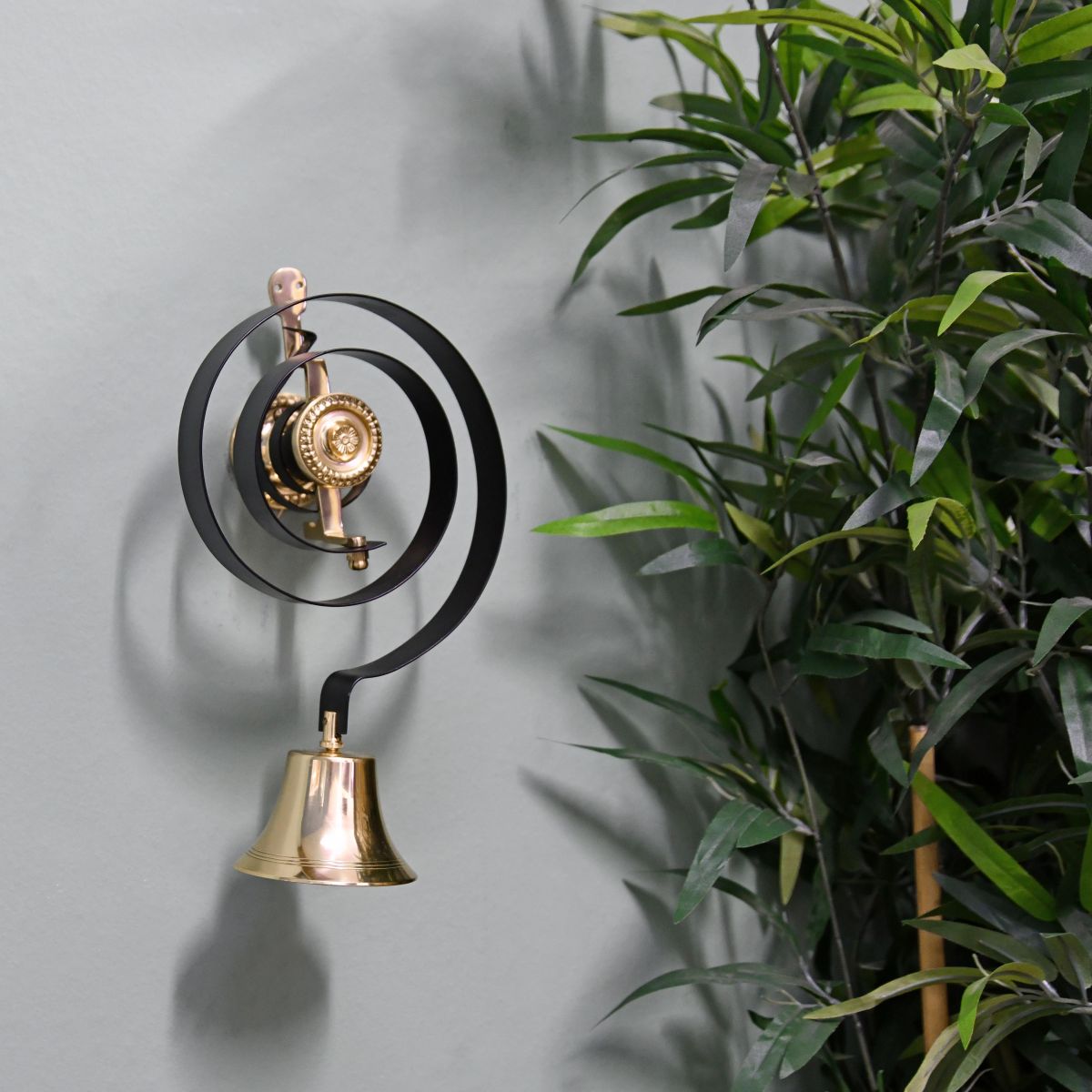 Polished Brass Traditional Butler Bell in Situ