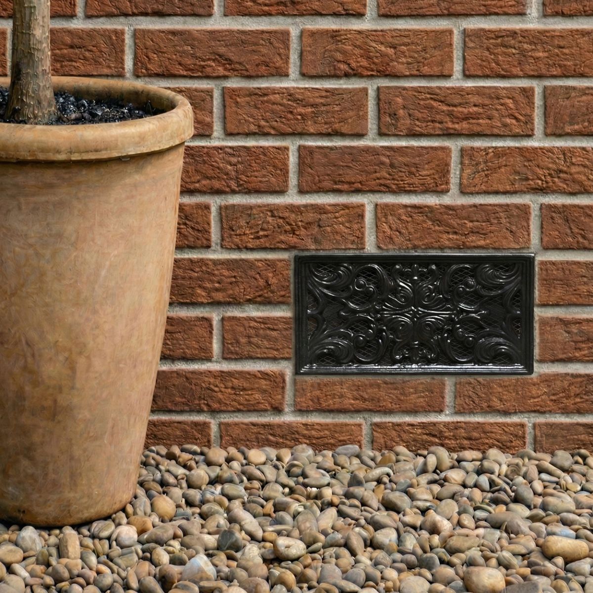 mi163_-_black_victorian_cast_iron_air_brick_9_x_6_1 installed in a new home