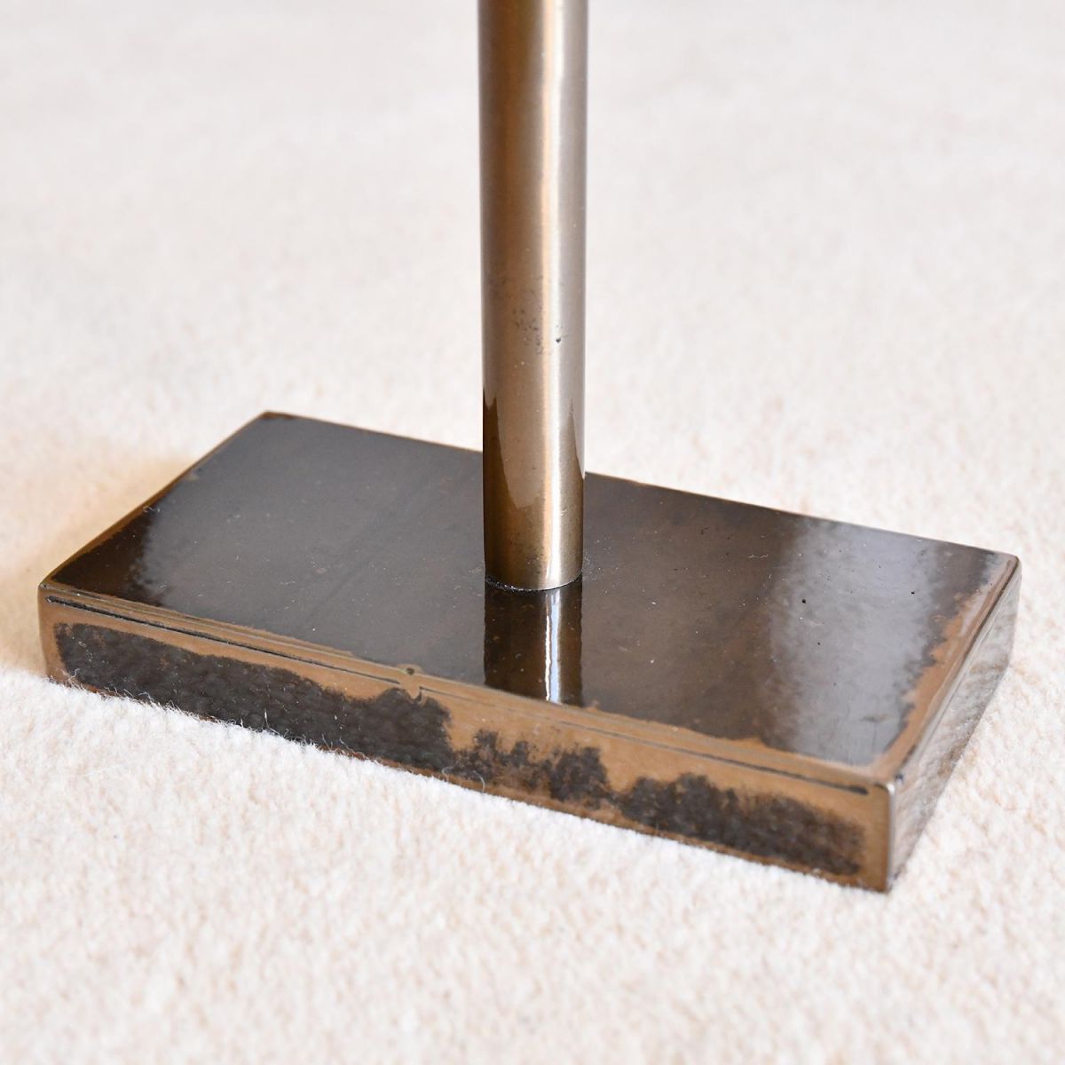 Close-up of the Base of the "Midleton" Antique Brass Companion Set