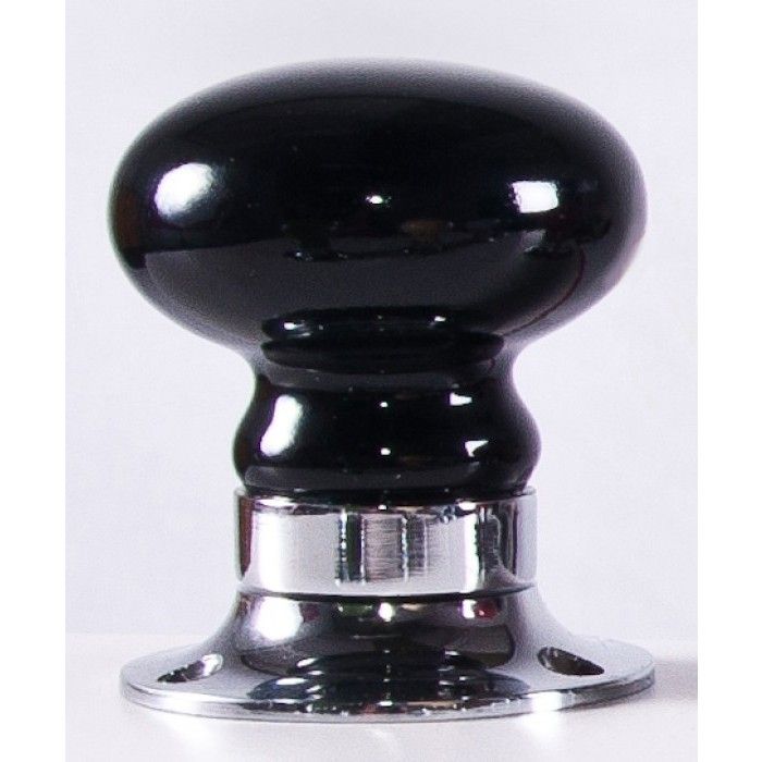 Midnight Black Ceramic Door Knobs